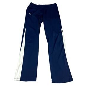 Under Armour Warmup Pants All Season Gear  Blue White‎ Wide Leg Active Women's M